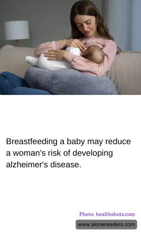 Breastfeeding a baby may reduce a woman's risk of developing alzheimer's disease.
