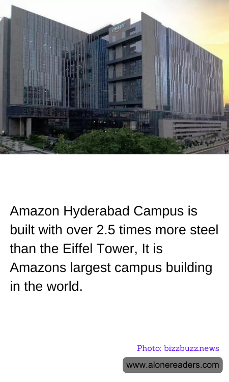 Amazon Hyderabad Campus is built with over 2.5 times more steel than the Eiffel Tower, It is Amazons largest campus building in the world.